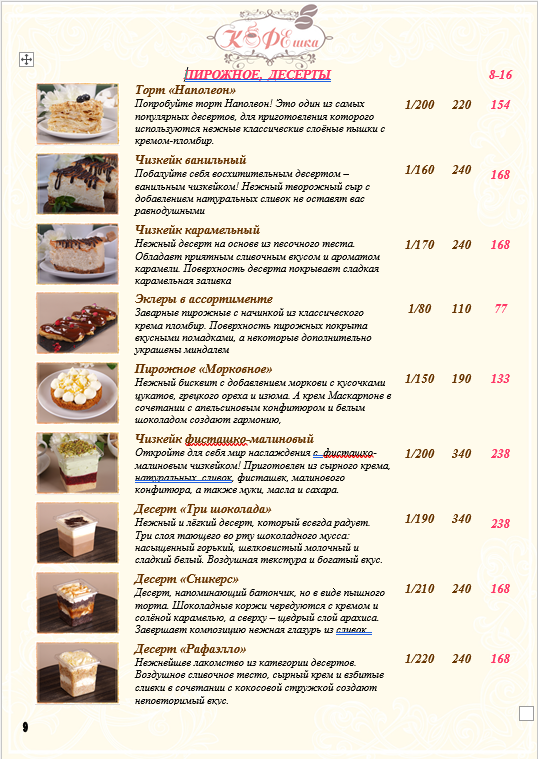 Пирожное